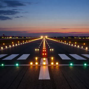Runway Lighting at Night-1