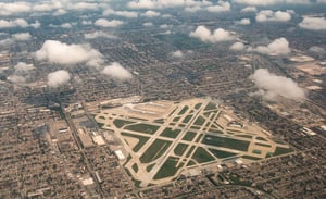 Aerial view of Midway Airport