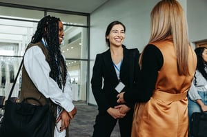 A group of women networking